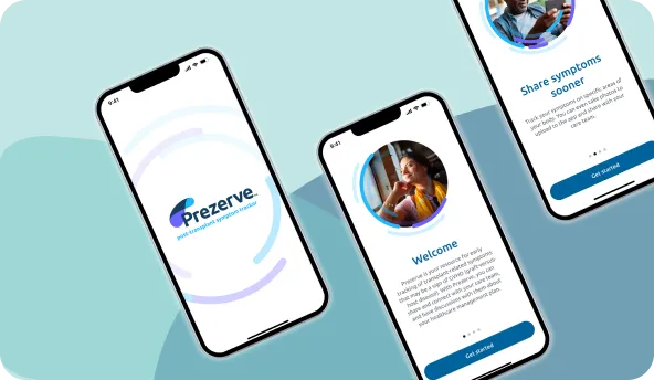 How the Prezerve app looks on smartphones.